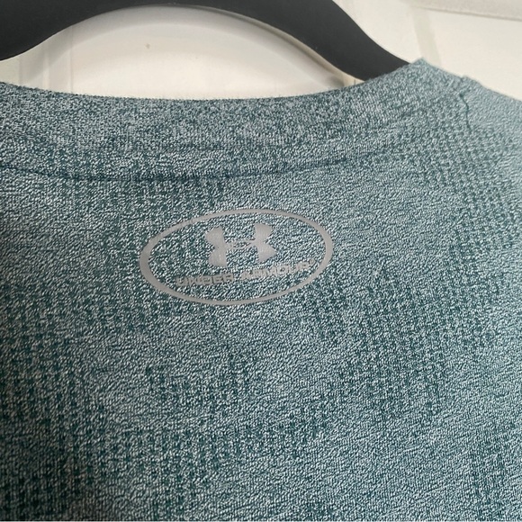 Under Armour Fitted Heather Green HeatGear 3/4 Sleeve Pullover Shirt Size Medium - Picture 5 of 7